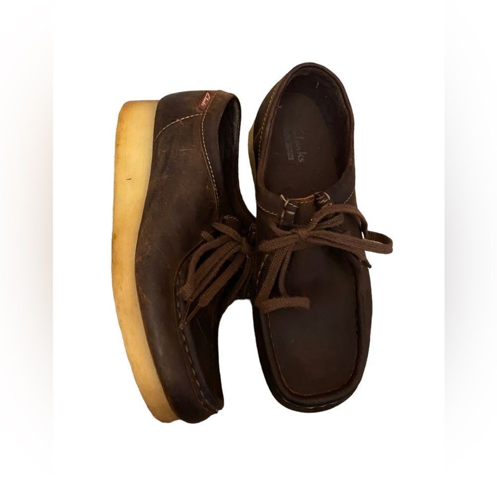 Clarks Brown Leather Casual Driving Loafers - Picture 3 of 11